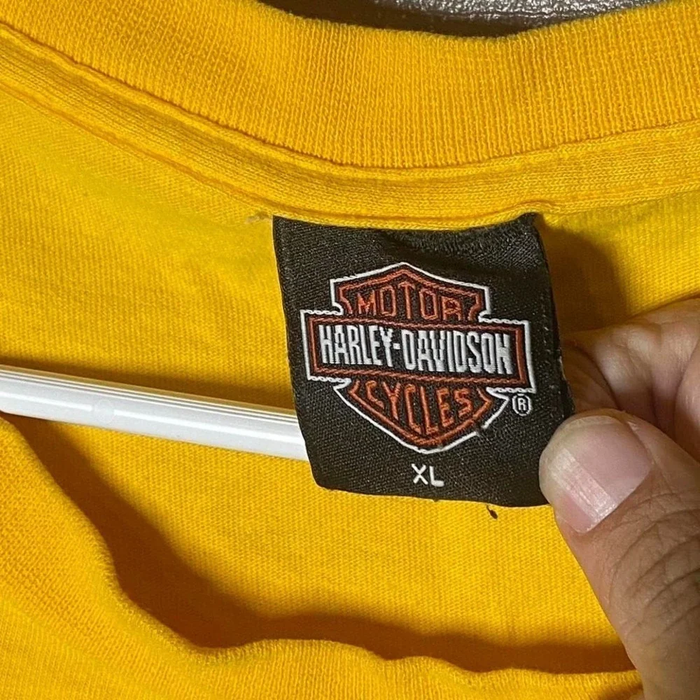 harley‎ davidson shirt size XL yellow motorcycle grunge biker harley